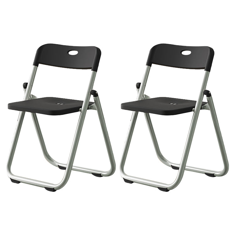 Chaise de salle à manger contemporaine en plastique, chaise à dossier ouvert avec 4 pieds pour usage domestique
