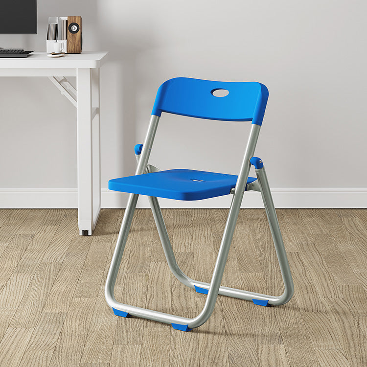 Chaise de salle à manger contemporaine en plastique, chaise à dossier ouvert avec 4 pieds pour usage domestique
