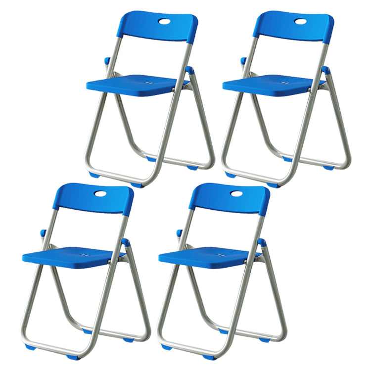 Chaise de salle à manger contemporaine en plastique, chaise à dossier ouvert avec 4 pieds pour usage domestique