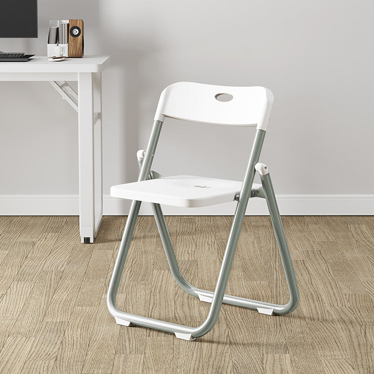 Chaise de salle à manger contemporaine en plastique, chaise à dossier ouvert avec 4 pieds pour usage domestique