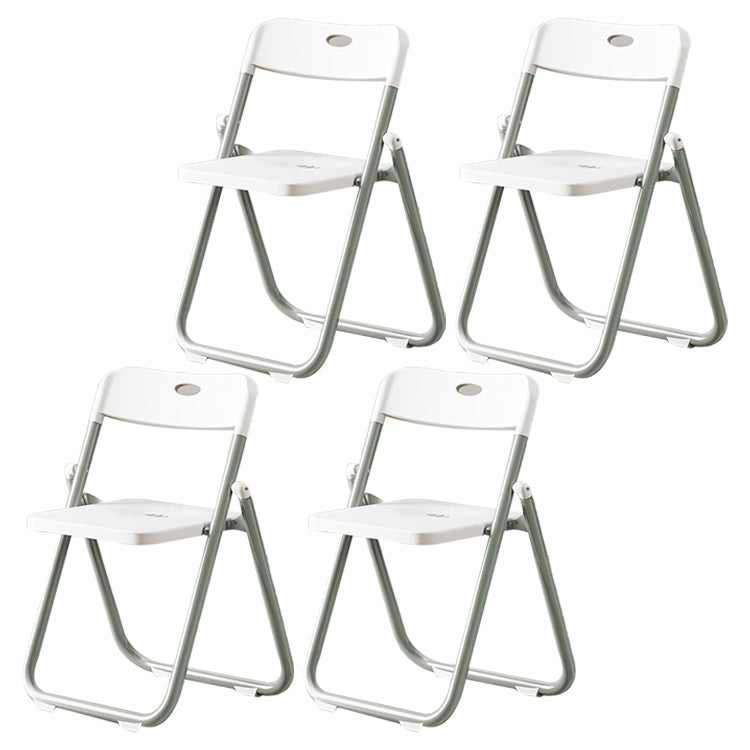 Chaise de salle à manger contemporaine en plastique, chaise à dossier ouvert avec 4 pieds pour usage domestique