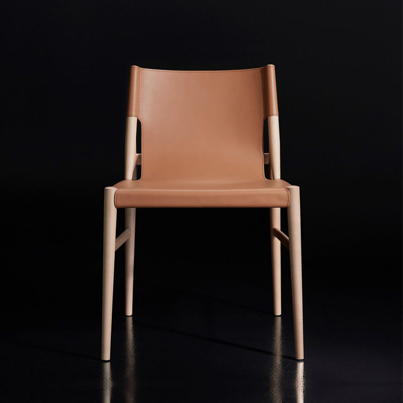 Chaise latérale en bois massif de style moderne, chaise de salle à manger à dossier solide pour salle à manger