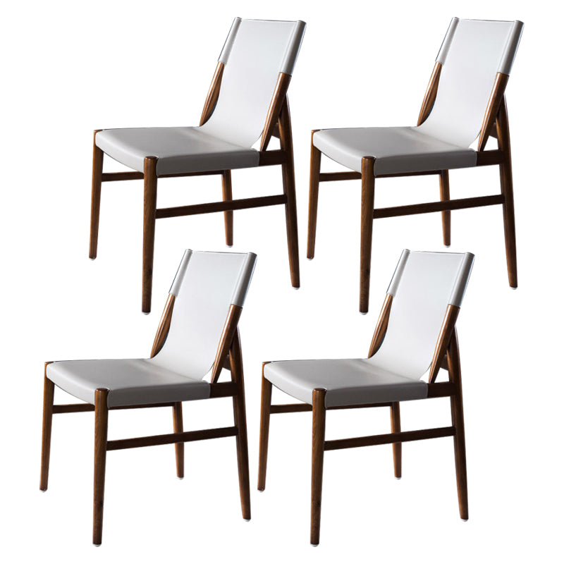 Chaise latérale en bois massif de style moderne, chaise de salle à manger à dossier solide pour salle à manger