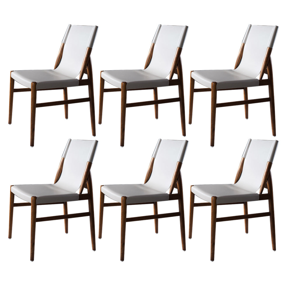 Chaise latérale en bois massif de style moderne, chaise de salle à manger à dossier solide pour salle à manger