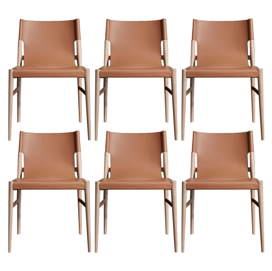 Chaise latérale en bois massif de style moderne, chaise de salle à manger à dossier solide pour salle à manger