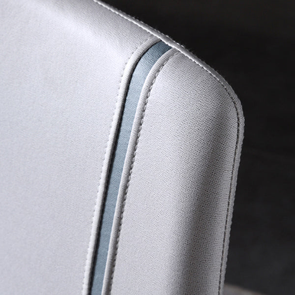 Contemporary Home Side Chair Solid Back Upholstered Wood Dining Room Chair