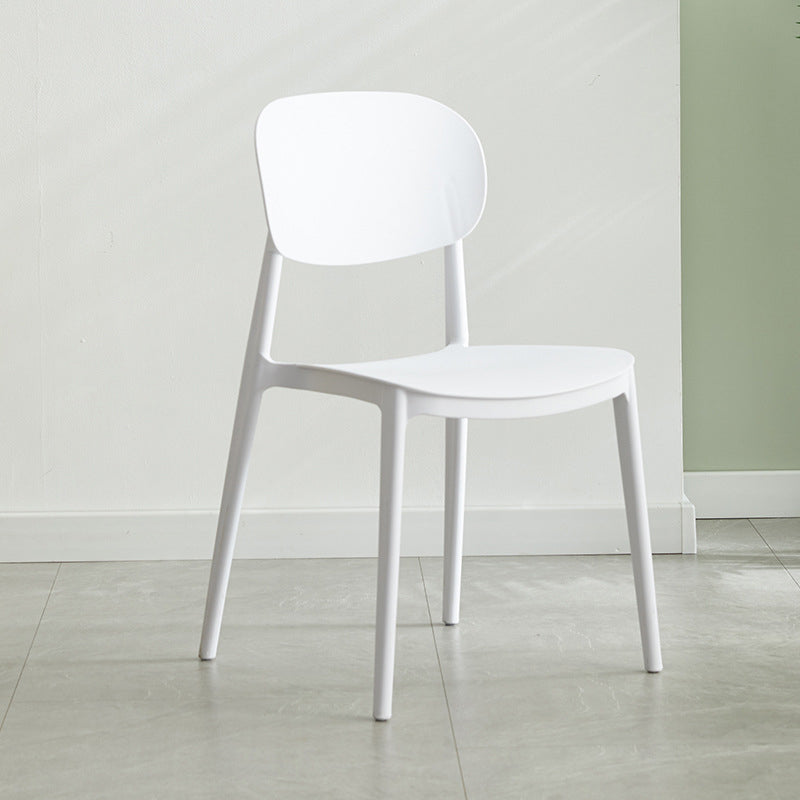 Chaise latérale en plastique de Style Glam, finition mate, chaise de salle à manger à dossier ouvert pour la maison