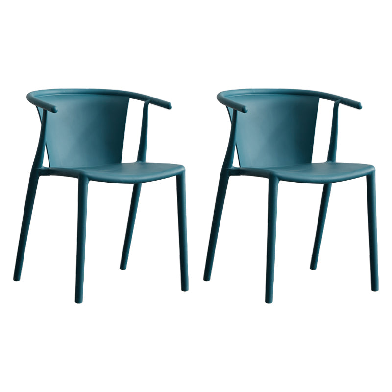 Multicolor Plastic Dining Armchair Contemporary Style  Chair for Dining Room