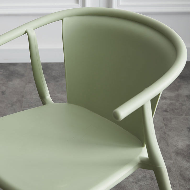 Multicolor Plastic Dining Armchair Contemporary Style  Chair for Dining Room