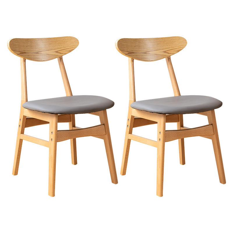 Contemporary Wooden Indoor Open Back Dining Side Chair of 16'' Wide Dining Chair