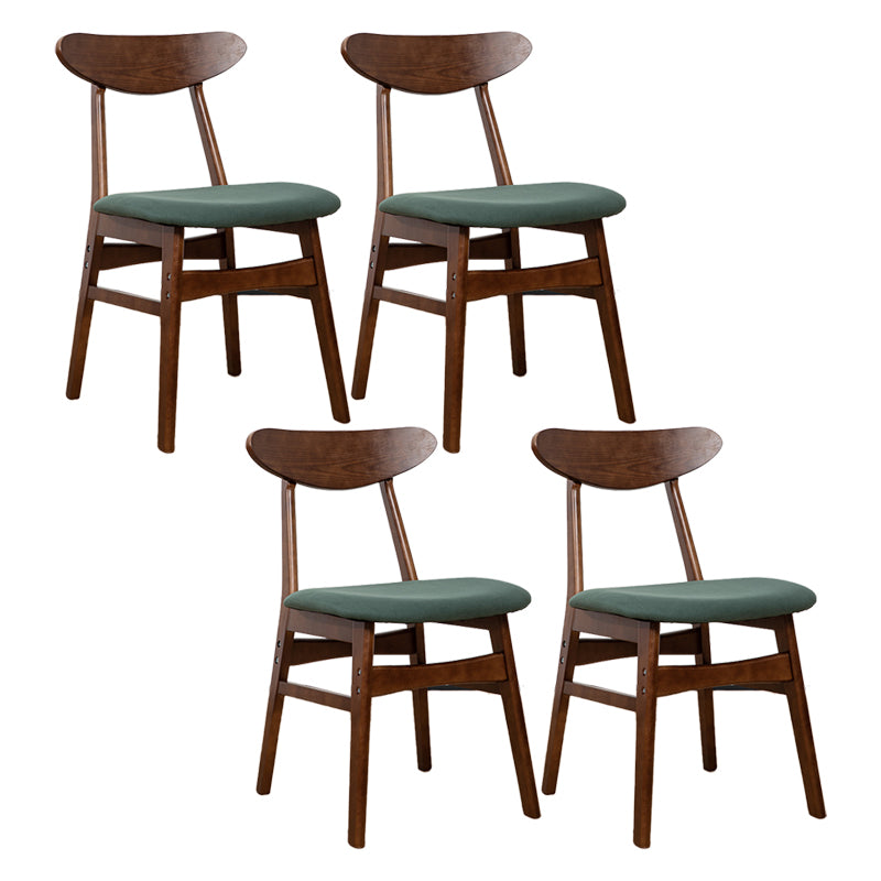 Contemporary Wooden Indoor Open Back Dining Side Chair of 16'' Wide Dining Chair
