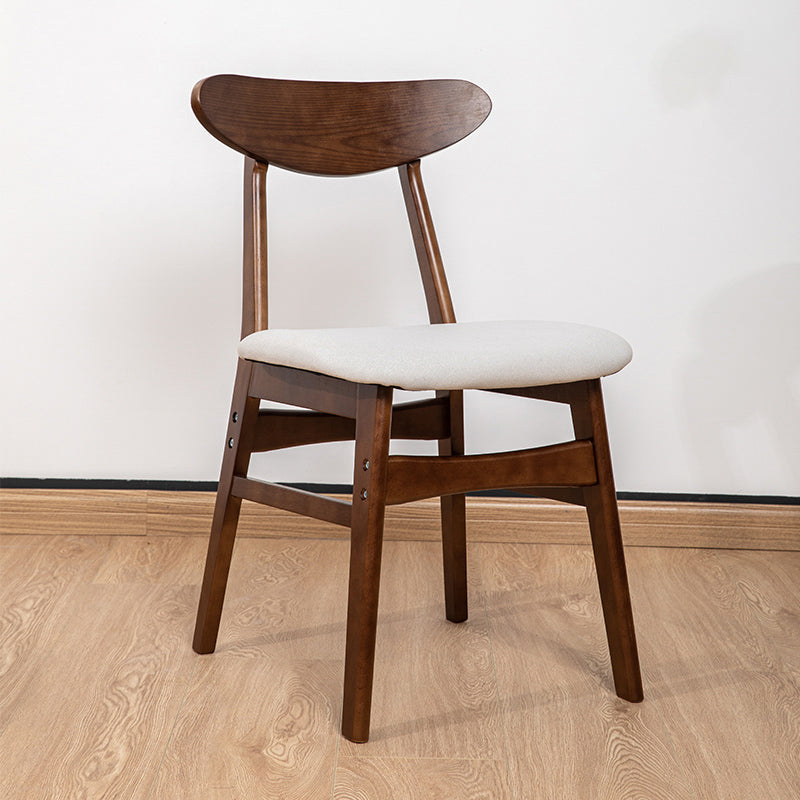Contemporary Wooden Indoor Open Back Dining Side Chair of 16'' Wide Dining Chair