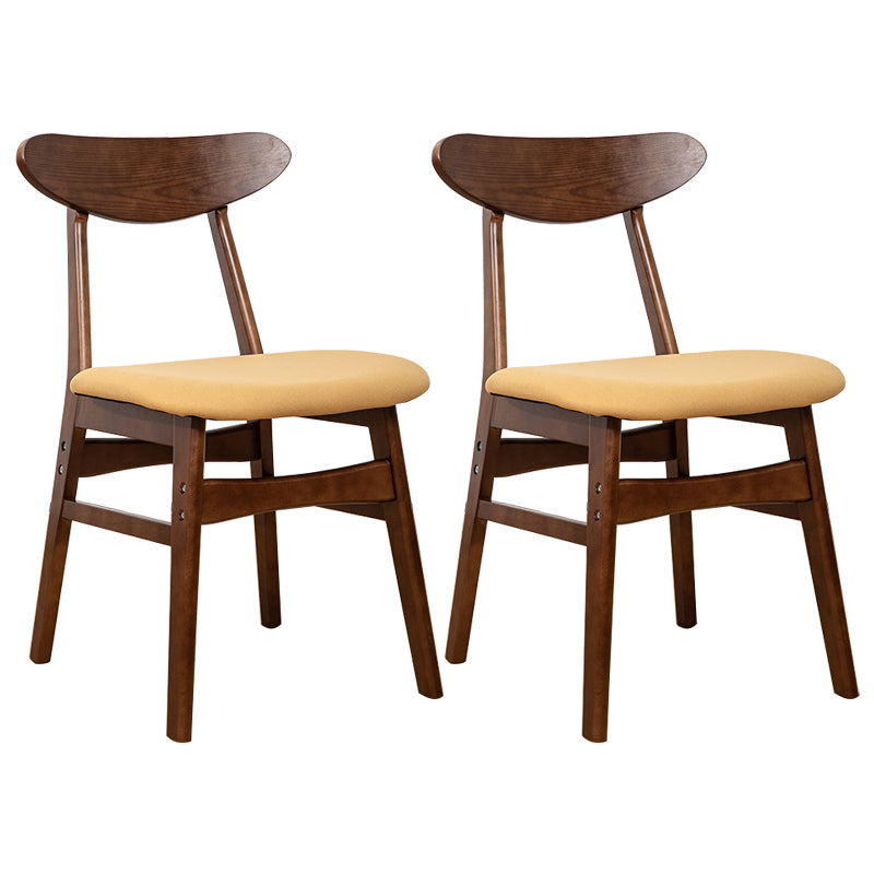 Contemporary Wooden Indoor Open Back Dining Side Chair of 16'' Wide Dining Chair