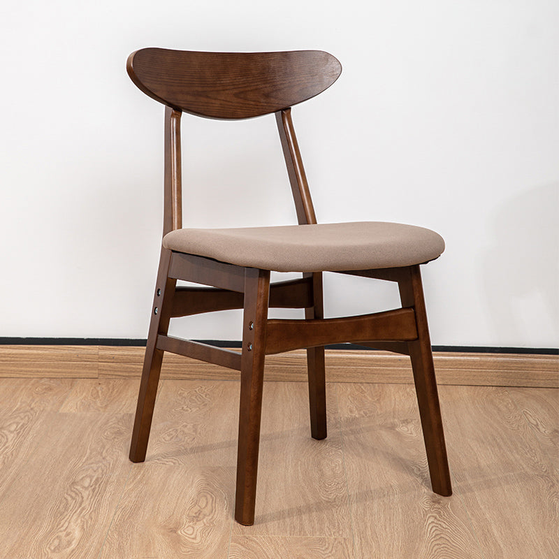 Chaise d'appoint de salle à manger à dossier ouvert d'intérieur en bois contemporain de 16'' de large