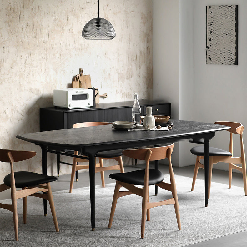 Chaise de salle à manger contemporaine chaise latérale ouverte avec 4 pattes en bois pour un usage domestique