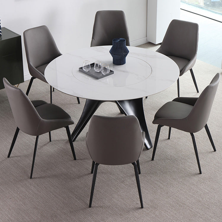 Scandinavian Style Solid Back Side Chair Upholstered Armless Chair for Home Use