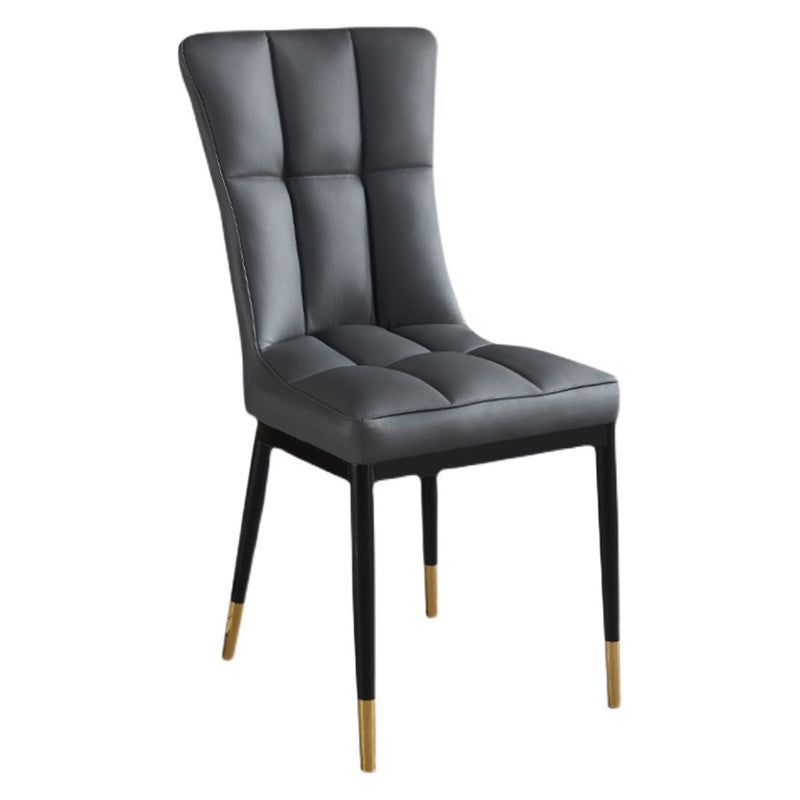 Glam Style Wingback Side Chair Upholstered Armless Dining Chairs for Home