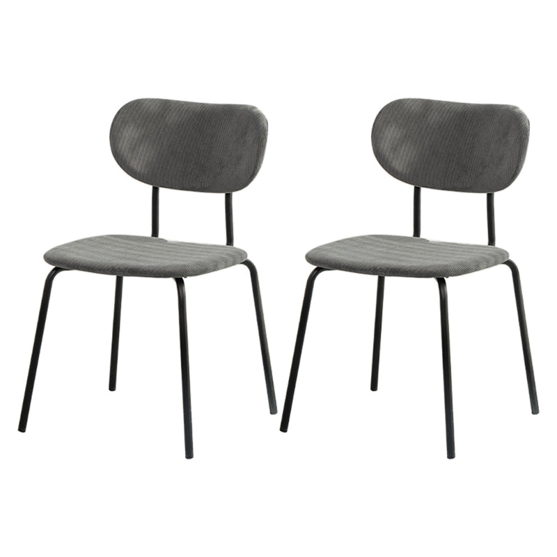 Chaises latérales de salle à manger en métal, Style Glam, chaise latérale à dossier ouvert pour usage domestique