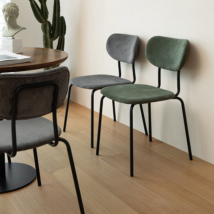 Chaises latérales de salle à manger en métal, Style Glam, chaise latérale à dossier ouvert pour usage domestique