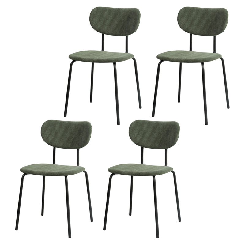 Chaises latérales de salle à manger en métal, Style Glam, chaise latérale à dossier ouvert pour usage domestique