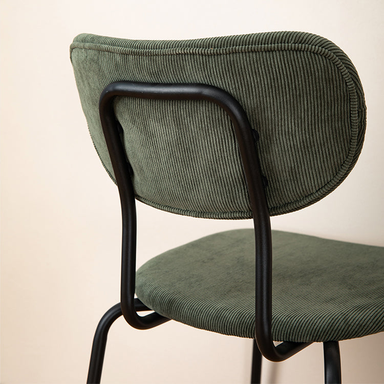 Chaises latérales de salle à manger en métal, Style Glam, chaise latérale à dossier ouvert pour usage domestique
