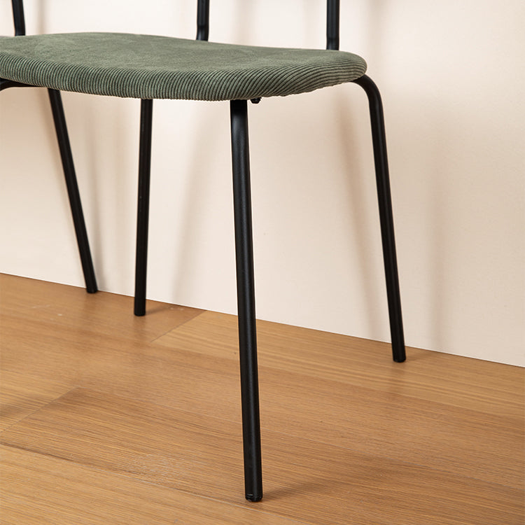 Chaises latérales de salle à manger en métal, Style Glam, chaise latérale à dossier ouvert pour usage domestique