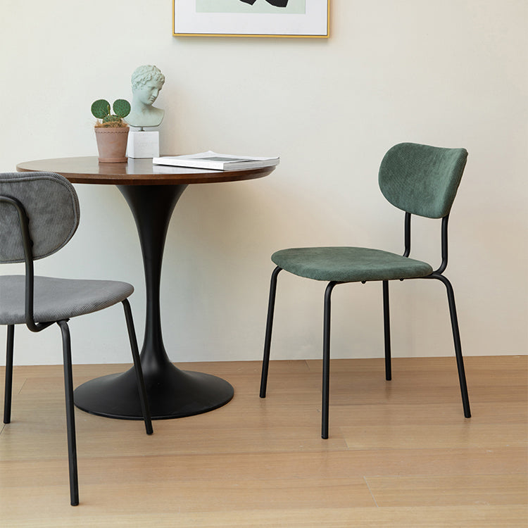 Chaises latérales de salle à manger en métal, Style Glam, chaise latérale à dossier ouvert pour usage domestique