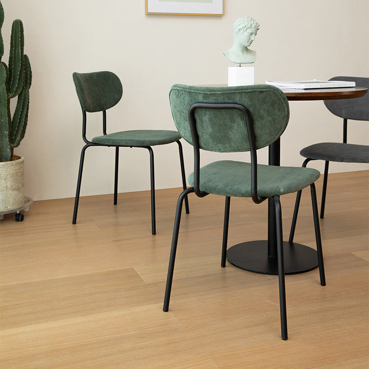 Chaises latérales de salle à manger en métal, Style Glam, chaise latérale à dossier ouvert pour usage domestique