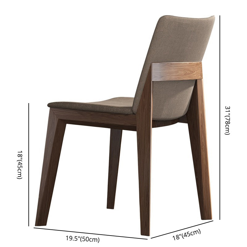 Chaise de salle à manger en lin en lin en lin en lin à la chaise latéral de chaise latéral de chaise laté