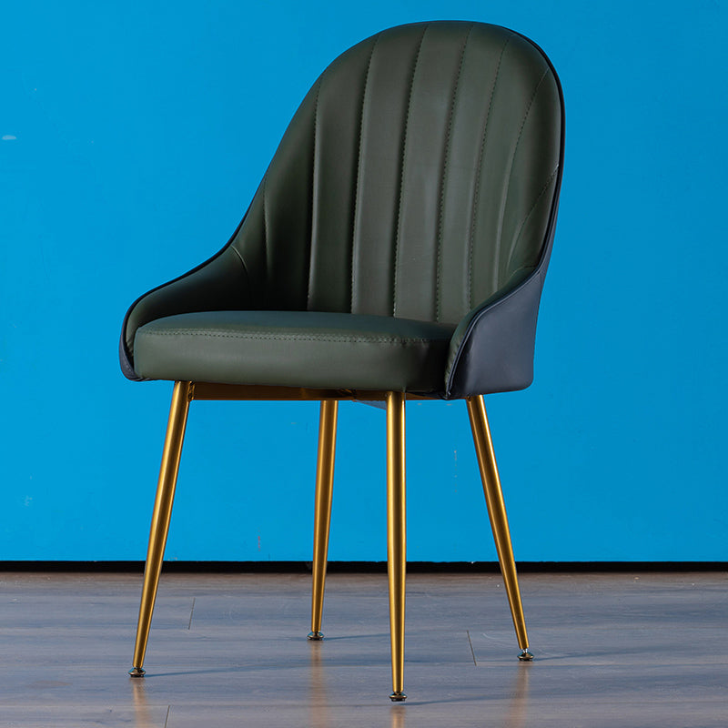 Glam – chaise de salle à manger à dossier solide, avec 4 pieds en métal, pour usage domestique