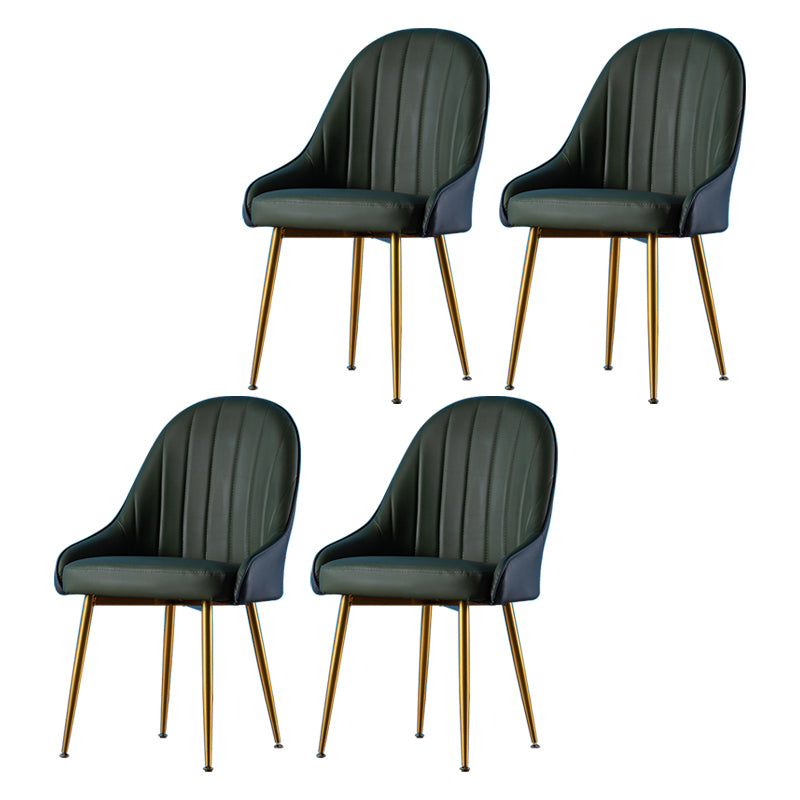 Glam – chaise de salle à manger à dossier solide, avec 4 pieds en métal, pour usage domestique