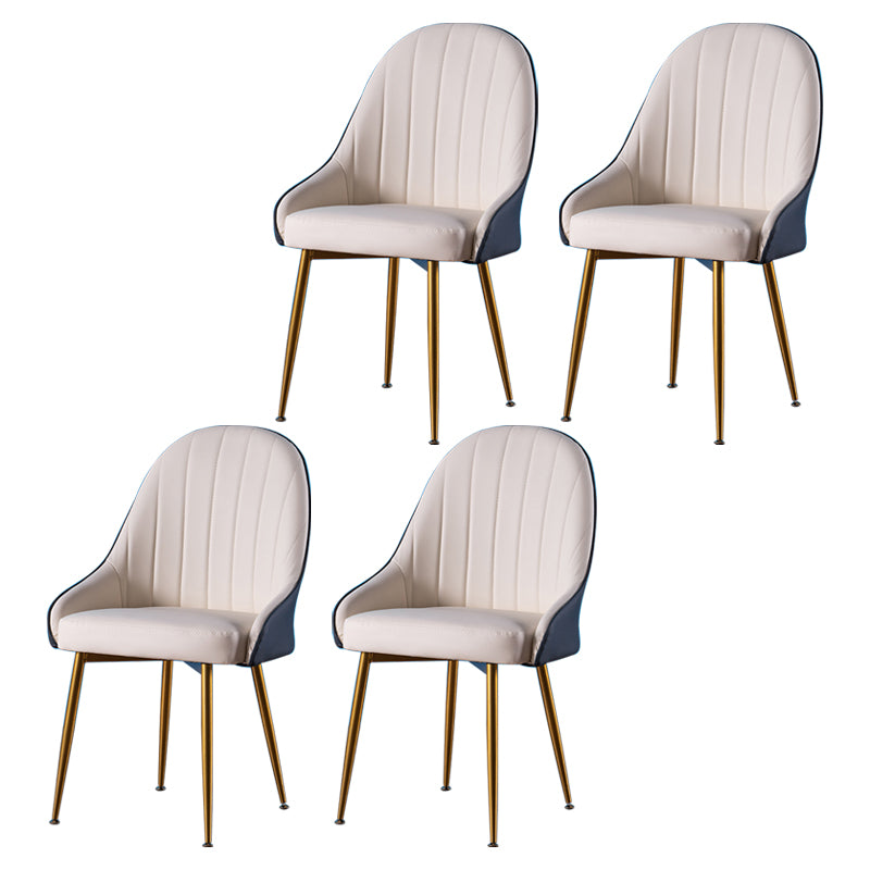 Glam – chaise de salle à manger à dossier solide, avec 4 pieds en métal, pour usage domestique