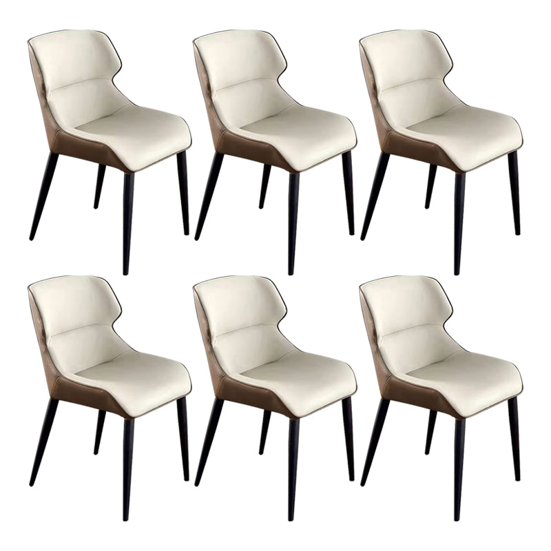Modern Cushioned Dining Chair 32"H Wingback Parsons Chair with Metal Base for Restaurant
