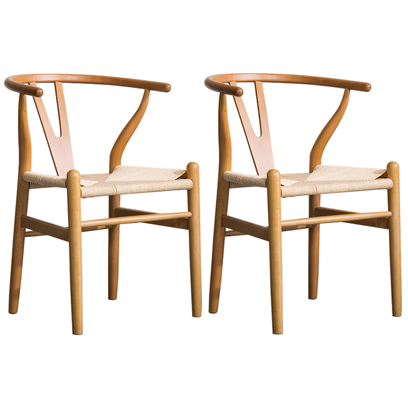 Fauteuil de salle à manger moderne en bois, avec coussin de couleur, chaise Wishbone pour la maison