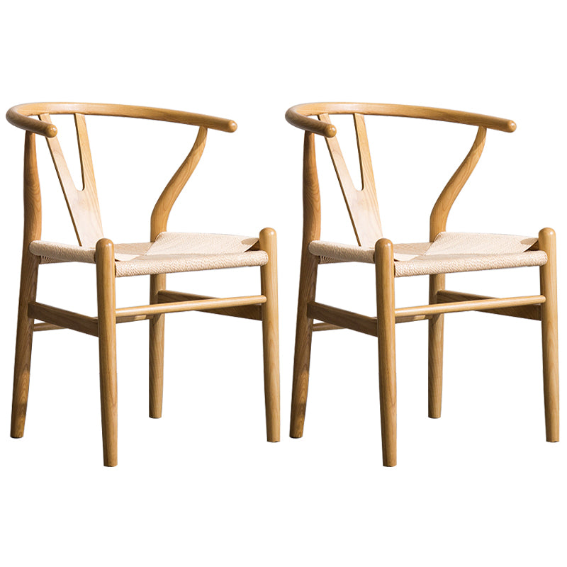 Fauteuil de salle à manger moderne en bois, avec coussin de couleur, chaise Wishbone pour la maison