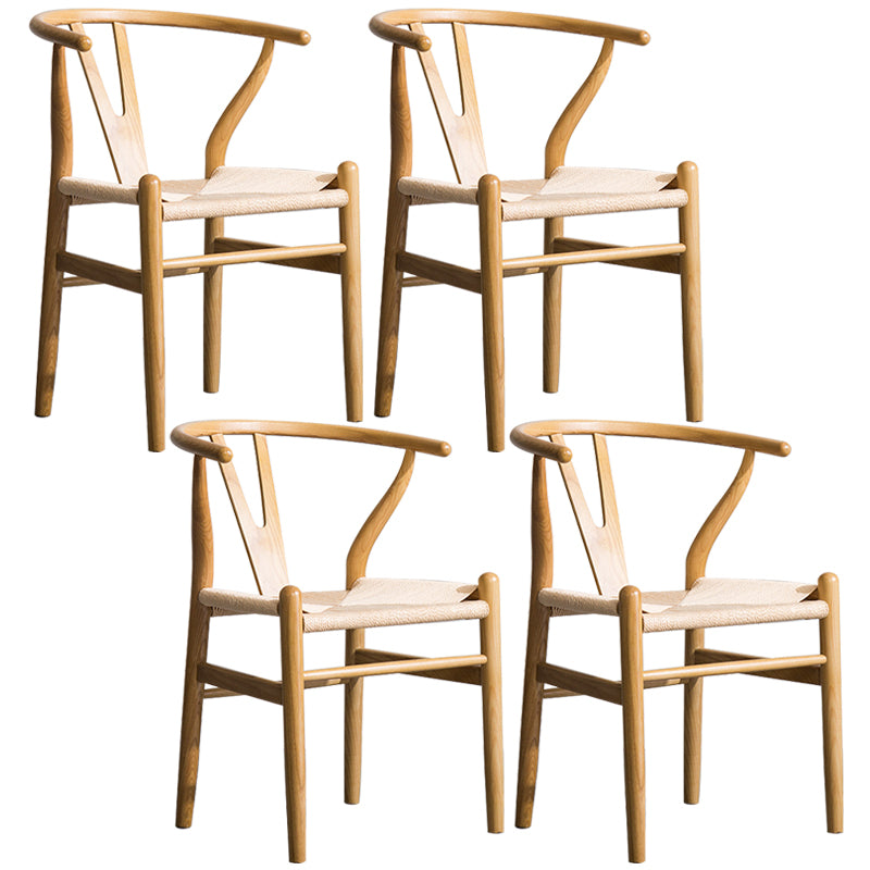 Fauteuil de salle à manger moderne en bois, avec coussin de couleur, chaise Wishbone pour la maison