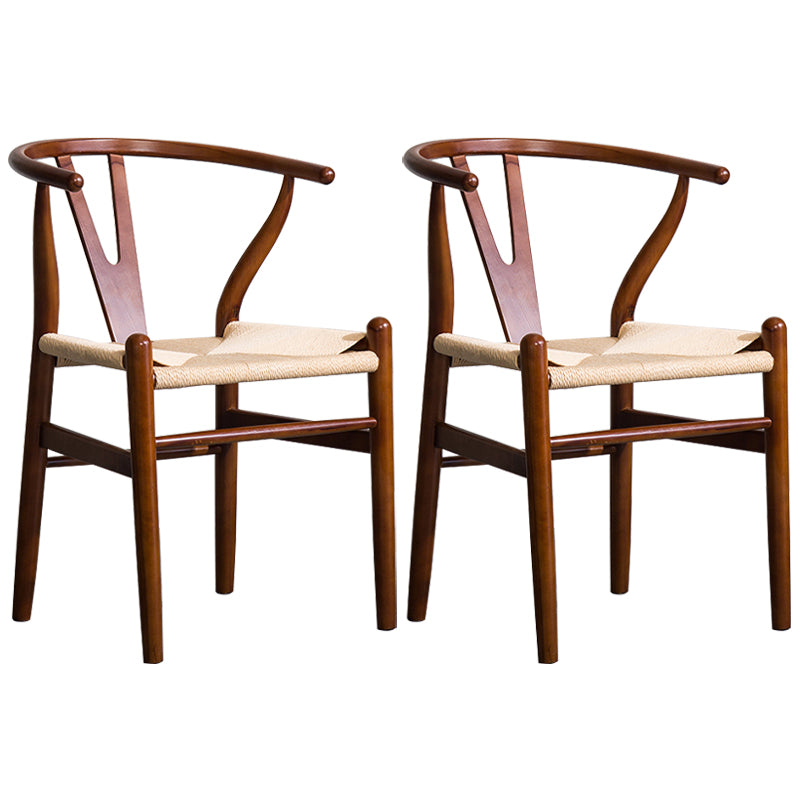 Fauteuil de salle à manger moderne en bois, avec coussin de couleur, chaise Wishbone pour la maison