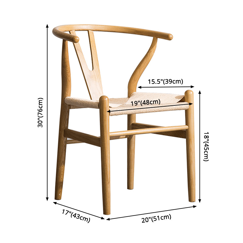 Fauteuil de salle à manger moderne en bois, avec coussin de couleur, chaise Wishbone pour la maison