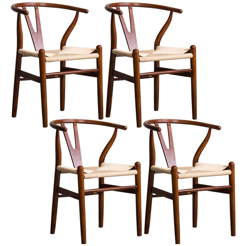 Fauteuil de salle à manger moderne en bois, avec coussin de couleur, chaise Wishbone pour la maison