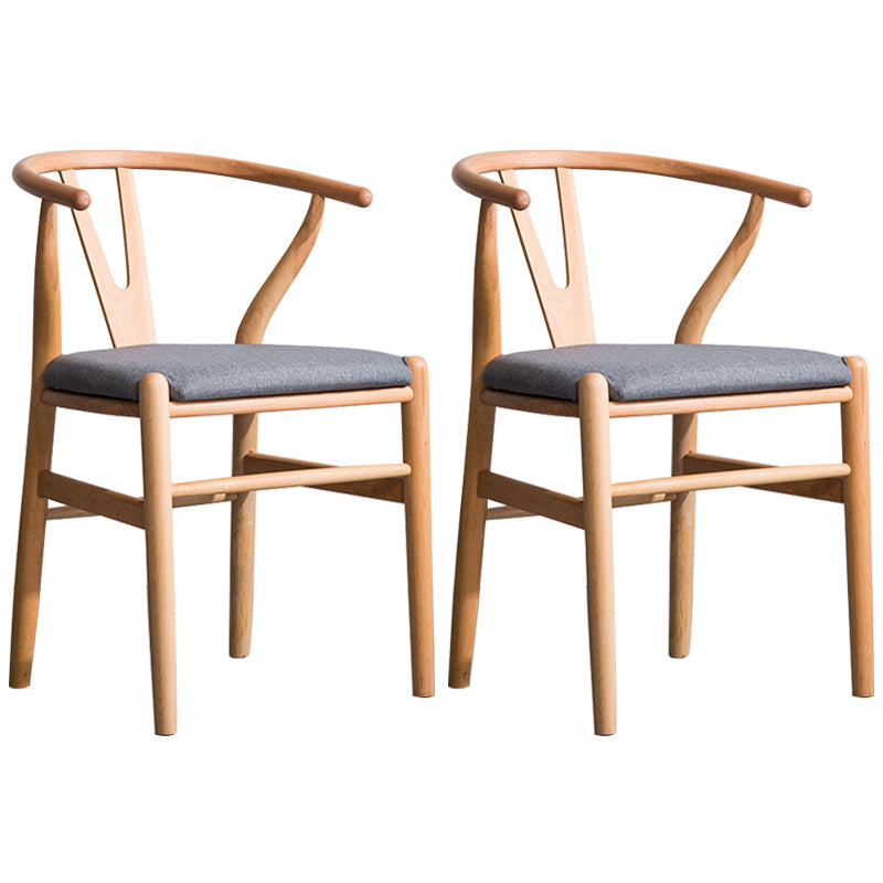Fauteuil de salle à manger moderne en bois, avec coussin de couleur, chaise Wishbone pour la maison