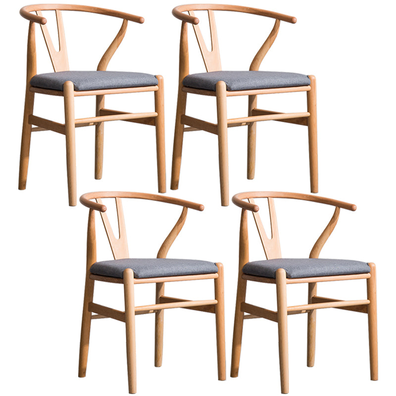 Fauteuil de salle à manger moderne en bois, avec coussin de couleur, chaise Wishbone pour la maison