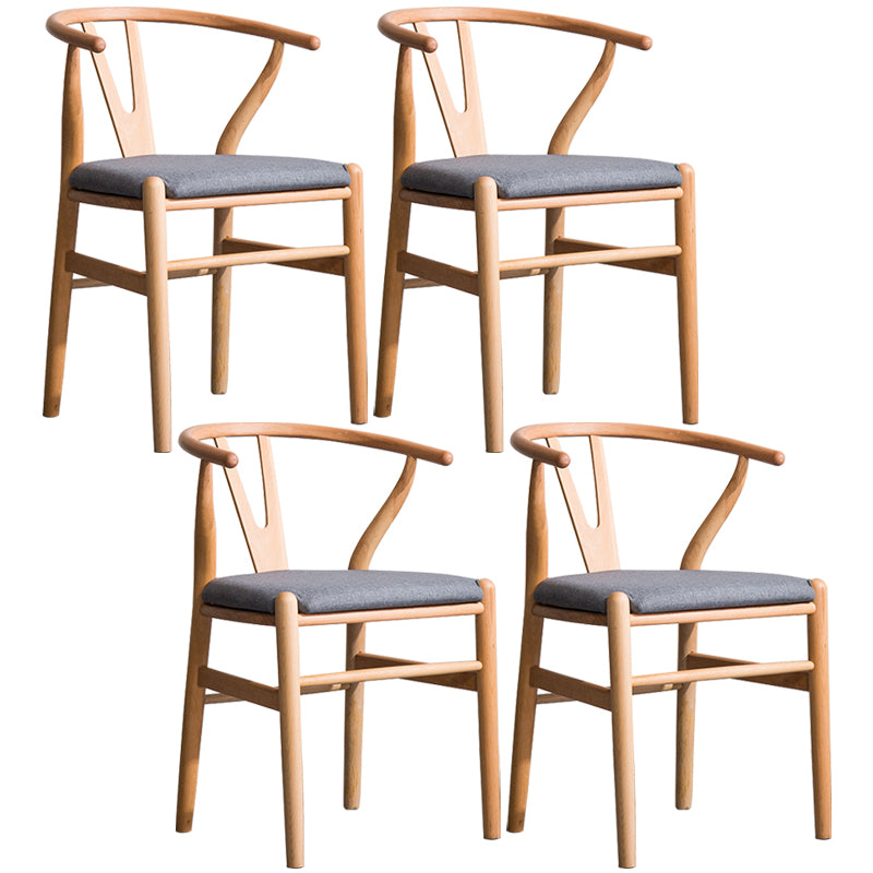 Fauteuil de salle à manger moderne en bois, avec coussin de couleur, chaise Wishbone pour la maison