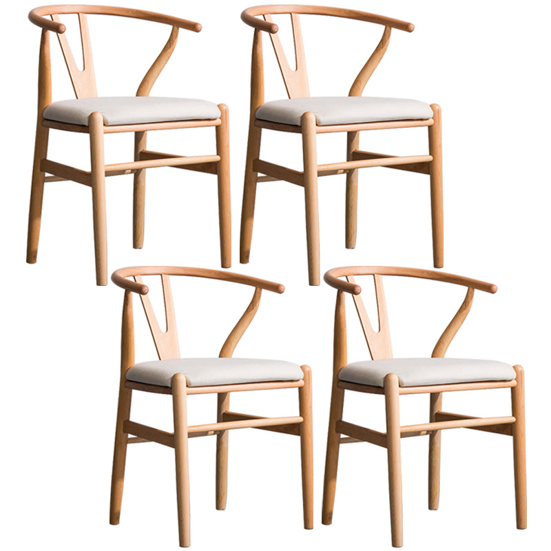 Fauteuil de salle à manger moderne en bois, avec coussin de couleur, chaise Wishbone pour la maison