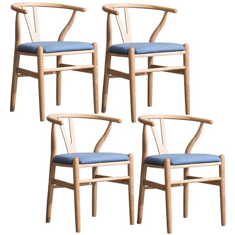 Fauteuil de salle à manger moderne en bois, avec coussin de couleur, chaise Wishbone pour la maison