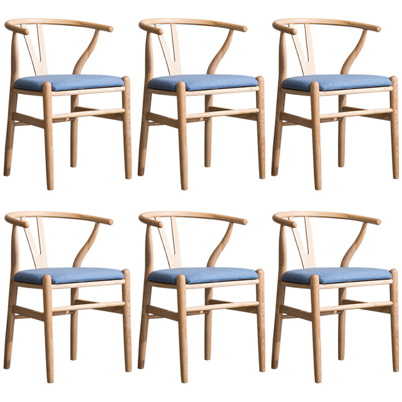 Fauteuil de salle à manger moderne en bois, avec coussin de couleur, chaise Wishbone pour la maison