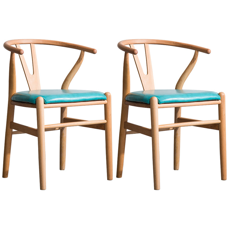Fauteuil de salle à manger moderne en bois, avec coussin de couleur, chaise Wishbone pour la maison