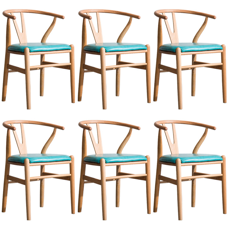 Fauteuil de salle à manger moderne en bois, avec coussin de couleur, chaise Wishbone pour la maison