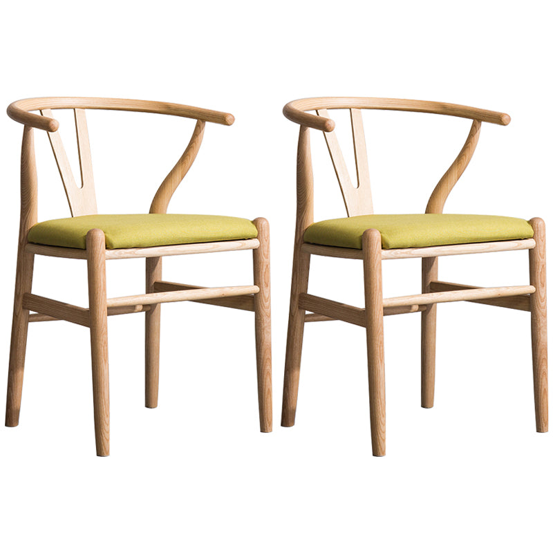 Fauteuil de salle à manger moderne en bois, avec coussin de couleur, chaise Wishbone pour la maison