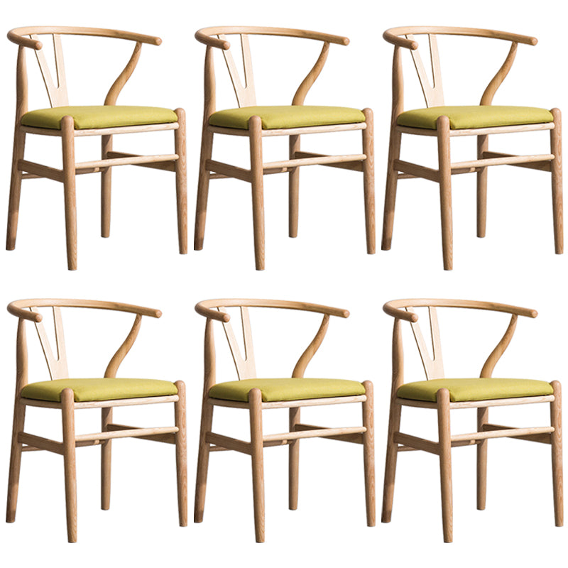 Fauteuil de salle à manger moderne en bois, avec coussin de couleur, chaise Wishbone pour la maison