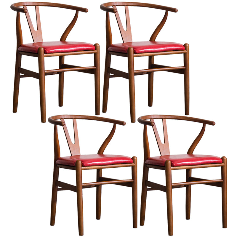 Fauteuil de salle à manger moderne en bois, avec coussin de couleur, chaise Wishbone pour la maison